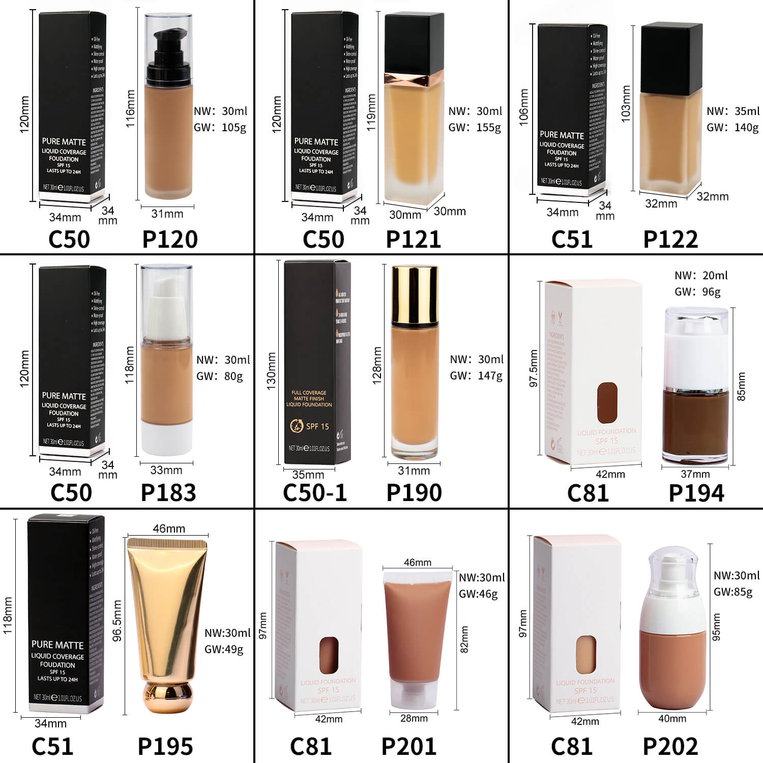 Foundation packaging and product formats